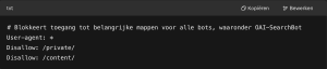Blokkeer de OAI-SearchBot niet als je vindbaar wilt zijn in ChatGPT